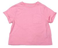 Neónově ružové crop tričko s vreckom F&F