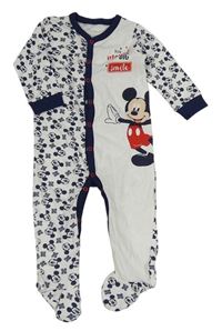 Bielo-tmavomodrý overal s Mickeym Disney