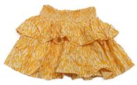 Oranžovo-bílá vzorovaná s volánikmi F&F