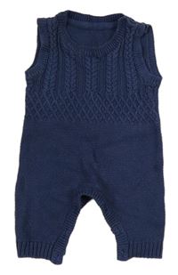 Tmavomodré pletené na traké tepláky Matalan