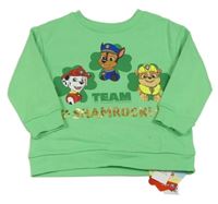 Zelená mikina s PAW PATROL nickelodeon
