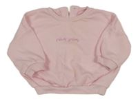 Svetloružová oversize mikina s nápisom Matalan