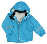Tyrkysová nepromokavá bunda s odopínacíá kapucňou Everest