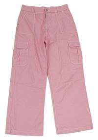 Světlerůžové cargo WIDE LEG rifle PRIMARK