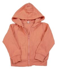 Broskvová prepínaci mikina s kapucňou