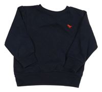 Tmavomodrá mikina s dinosaurem Next