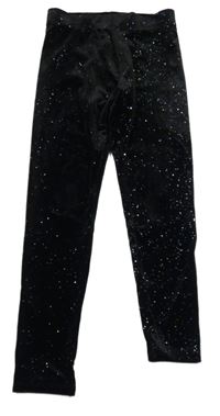 Čierne plyšové legíny Nutmeg