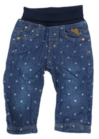 Tmavomodré podšité rifle s hvězdičkami 