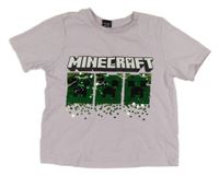Lila crop tričko Minecraft s flitry George 