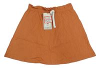 Nové - Hrdzavá vzorovaná sukňa Tu