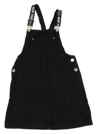 Čierne rifľové na traké šaty s nápismi C&A