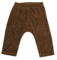 Hnedé zamatové rebrované nohavice Next