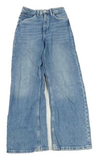 Modré wide leg rifle H&M