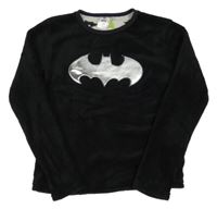 Čierna plyšová mikina s Batmanem
