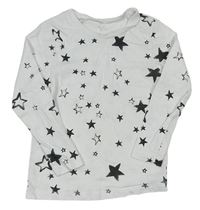Bielo-čierne pyžamové tričko s hviezdičkami George