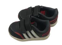 Černo-bílo-červené koženkové botasky Adidas vel. 21