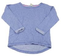 Modro-bílé melírované úpletové oversize mikinotriko H&M