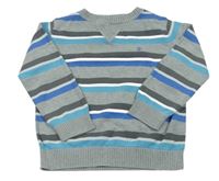 Sivo-pruhovaný melírovaný sveter C&A