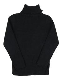 Tmavomodrý rebrovaný svetrový rolák Matalan