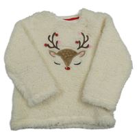 Smotanová huňatá mikina so sobom PRIMARK