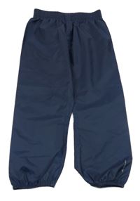 Tmavomodré šusťákové nepromokavé kalhoty Quechua