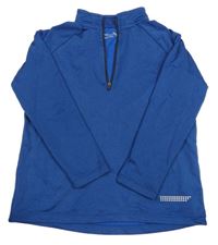 Safírovo-tmavomnodrá melírovaná thermo mikina St. Bernard