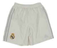 Bílo-světlešedé funkční fotbalové kraťasy Real Madrid Adidas