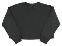 Čiernošedá crop mikina New Look