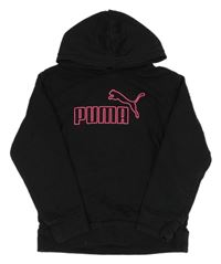 Černá mikina s logem a kapucí PUMA