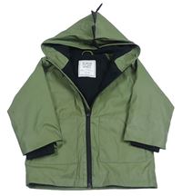 Khaki nepromokavá jarná bunda s ostny a kapucňou Matalan