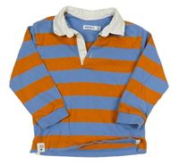 Modro-tehlové pruhované polo tričko Mayoral