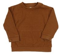 Hnedá rebrovaná mikina F&F