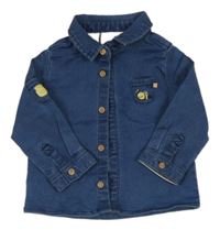 Modrá riflová košile s včelou Sergent Major