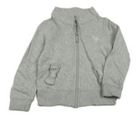 Sivá melírovaná prepínaci mikina so srdiečkami C&A