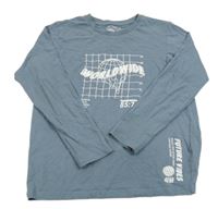 Modrošedé tričko so zeměkoulí Matalan