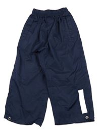 Tmavomodré šušťákové nepromokavé nohavice