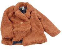 Starorůžová huňatá podšitá bunda Tahari