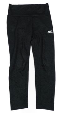 Černé třpytivé legíny s logem Nike
