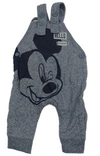 Tmavomodré melírované laclové tepláky s Mickeym George