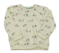 Krémová mikina so psy So Cute