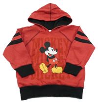 Červená mikina s Mickeym a kapucňou Disney