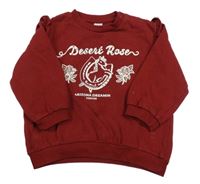 Vínová mikina s koněm a podkovou H&M