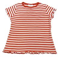 Červeno-bílé pruhované tričko