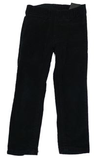 Čierne menšestrové elastické nohavice H&M