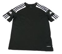 Černé sportovní funkční tričko s logem Adidas