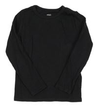 Čierne rebrované tričko M&S