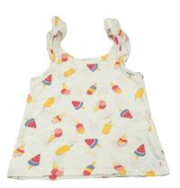Biely top so zmrzlinami C&A