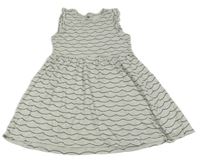 Sivo-čierne vzorované trblietavé bavlnené šaty H&M