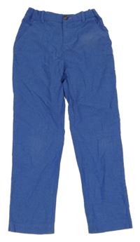 Modré plátenné chino nohavice H&M