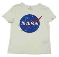 Smotanové crop tričko s logem NASA H&M
